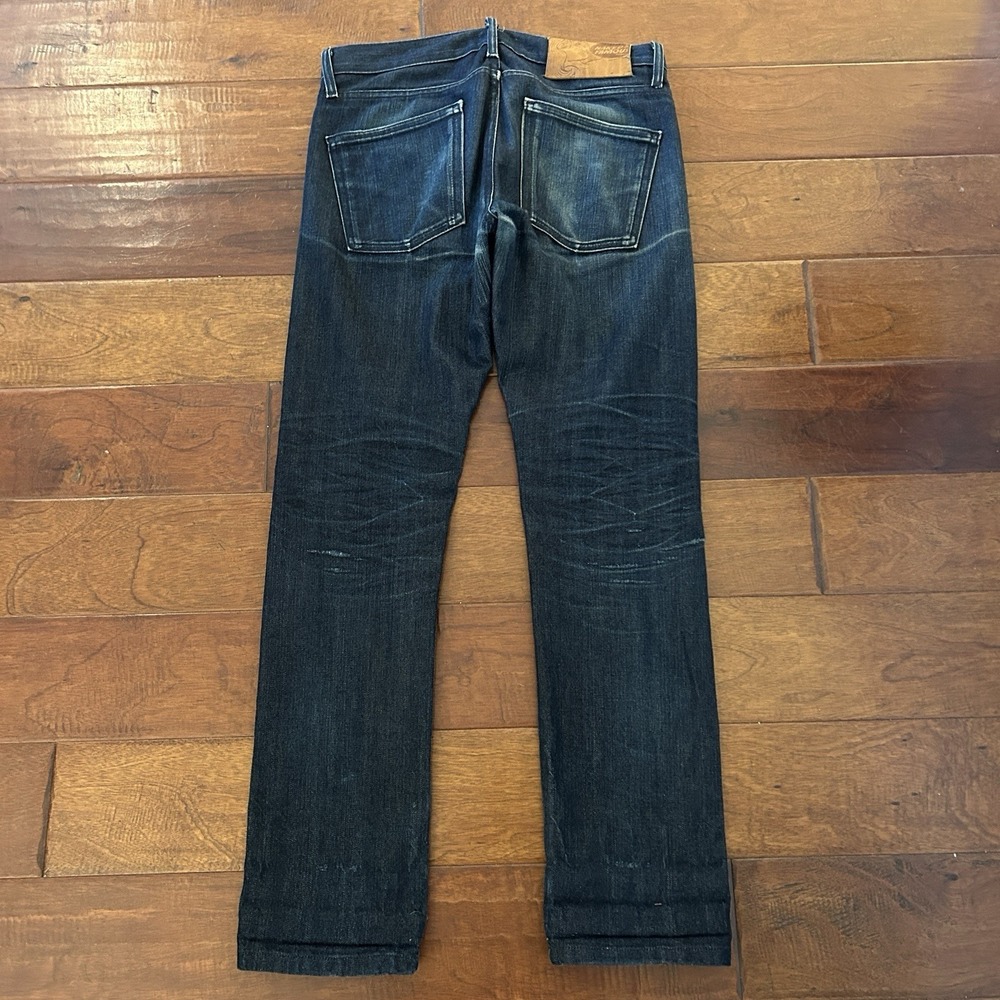 Naked And Famous Denim Skinny Guy Indigo Broken Twill Selvedge Jeans Size 30